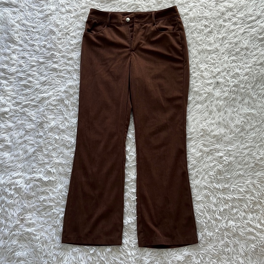 brown jeans